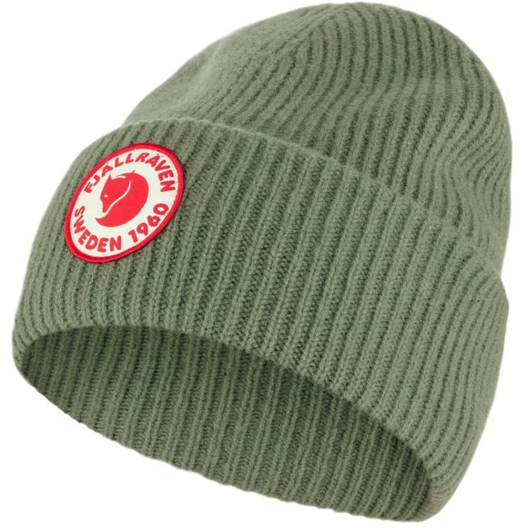 Fjallraven 1960 Logo Wool Caper Olive Green Beanie Hat - Picture 10 of 11